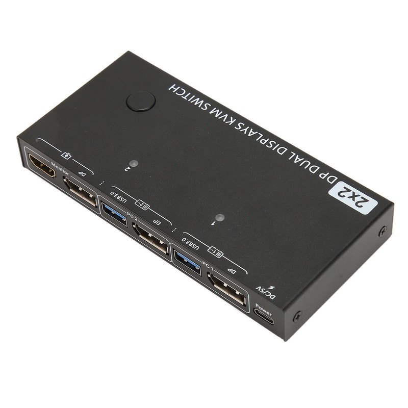 DisplayPort KVM Switch 2 In 2 Out 8K 30Hz 4