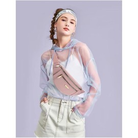 Fanny Packs Waist Pack for Women, Waterproof Waist Bag with Adjustable Strap for Travel Sports Running - Color: cute pink
