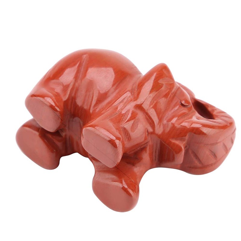 FTVOGUE Estatuilla de Elefante de Piedra Jade Tallado Elefante Afortunado
