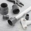 sourcing map 3 Pcs UPVC Reducer Pipe Fitting, 63x25mm PVC