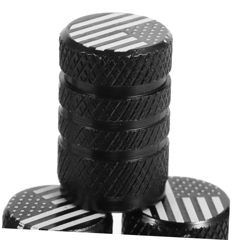 ABOOFAN 4pcs American Flag Tire Valve Caps Durable Tire Stem