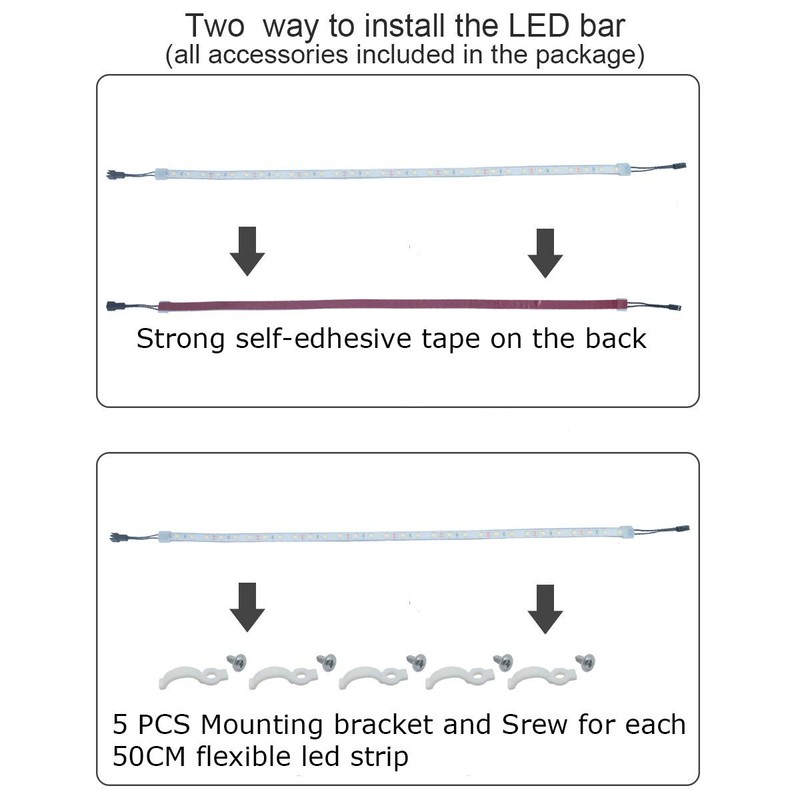 Litever Under Cabinet LED Lighting Kit, 4 PCS 20 Inches