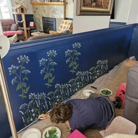 Large Wildflower Stencils for Painting on Wood Fence, Extra 16 Inch Sunflower Flower Floral Stencil for Walls Garden Crafts Reusable Burning Art Paint for Outdoor Mural Canvas(floral4)