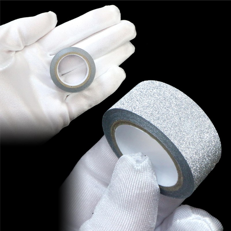 GT-029 Glitter Tape, Silver, Fine Glitter, Decoration, Wrapping, Seal, Present,