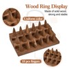 Juexica 18 Fingers Wood Ring Display Wooden Finger Ring Stand
