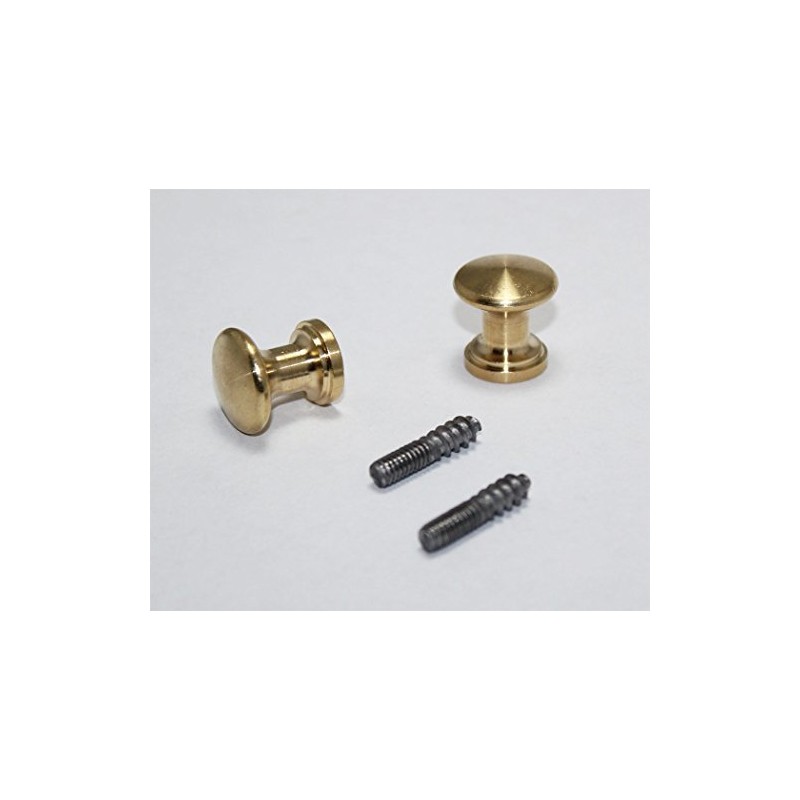 Piano Desk Knobs Solid Brass - With Metal Wood Screw