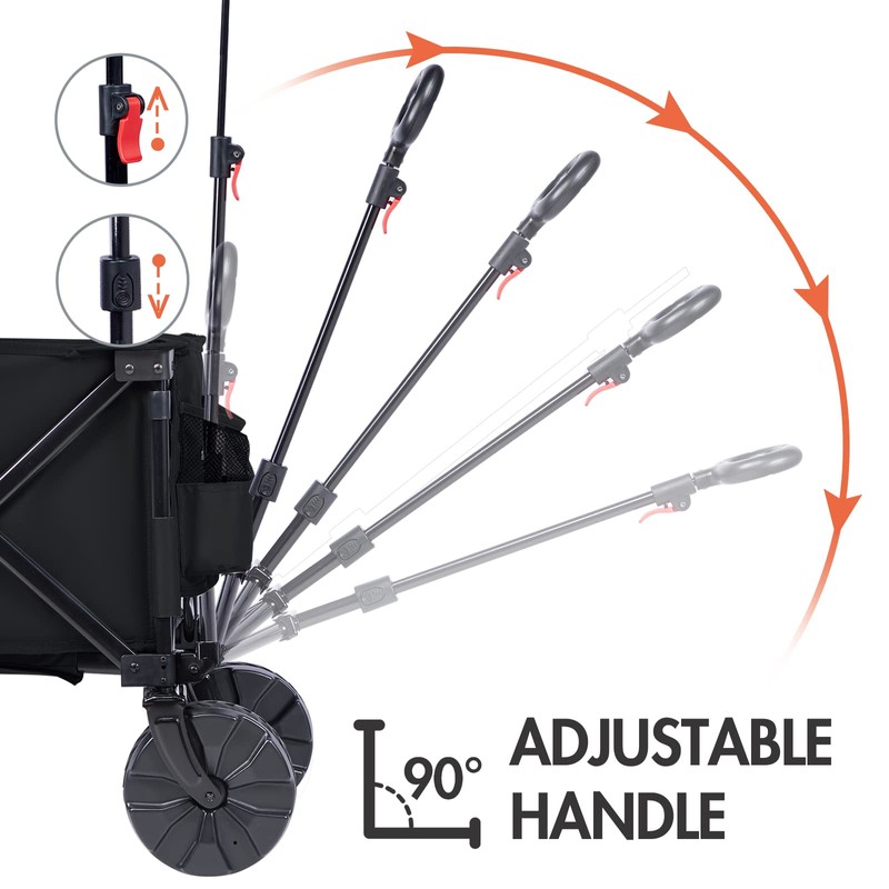 PORTAL Collapsible Folding Utility Beach Wagon Carts Heavy Duty with