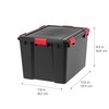 IRIS USA WeatherPro 74 Qt Storage Bins with Lids, 4
