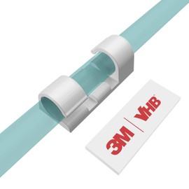 XIAOXI Cable Clips with Strong Self-Adhesive, XIAOXI Cable Management TV PC Wire Holder Sticky Tidy and Organizer Cord and Wires - 40 Pcs (White)