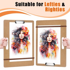 tutata 13 x 17 Drawing Board, Sketch Board with Handle, Portable Art Clipboard for Drafting, Fit in Artist Tote