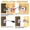 GEMASP Sliding Door Lock, 90 Degree Door Hasp Latch Lock,
