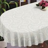uwdfnwuif Geometrical Oval Tablecloth Farmhouse 60"x120" Waterproof Table Cloth Washable