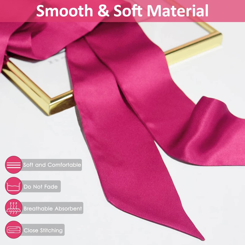 Mantieqingway Bow Tie for Women, Satin Ribbon Girls Self-tie Bowtie