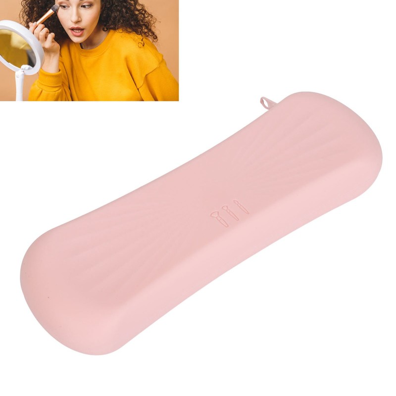 Silicone Makeup Brush Holder Multipurpose Large Capacity Dustproof Portable Travel