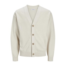 JACK & JONES Men's Jjemiles Knit Cardigan Sn, Moonbeam, S