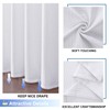 OVZME White Fabric Shower Curtain Set, Waffle Heavy Duty Textured