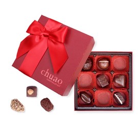 Chuao Chocolatier Chef's Favorites Bonbons Gift Box | Gourmet Assorted Dark & Milk Chocolate Artisan No Preservatives | For Gift Baskets, Christmas, Valentines Day, Birthday| 9 Piece