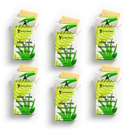 Pack 6 Jabones Extraherbos de Aloe Vera y Tepezcohuite 100% Natural - Limpieza Profunda, Control de Sebo, Despigmentante Natural para Pieles Grasas y Mixtas, 100g