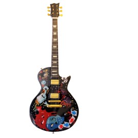 Metallica'' James Hetfield Kulture Graphics'' Miniature Wooden Guitar Replica