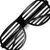 Komonee Black Shutter Shades Fun Novelty Plastic Party Retro Fancy