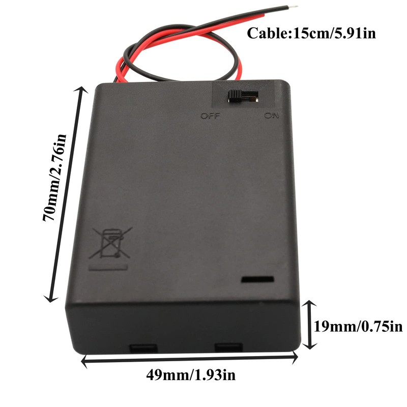 Raogoodcx 4.5V AA Battery Holder Bundle ，3X 1.5V AA Battery