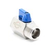 QiiMii SS304 New 3/4" Stainless Mini Ball Valve BSPT Famale