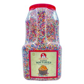 Chef's Quality Nonpareils Rainbow Sprinkles 7 Pounds For Decorating & Baking