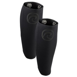 Rehband Neoprene Calf Bandage 1 Piece or 1 Pair, Compression Bandage for Calf and Shin, Shin Guard for Deadlifts, Colour: Carbon/Black, 1 Pair, Size: XS