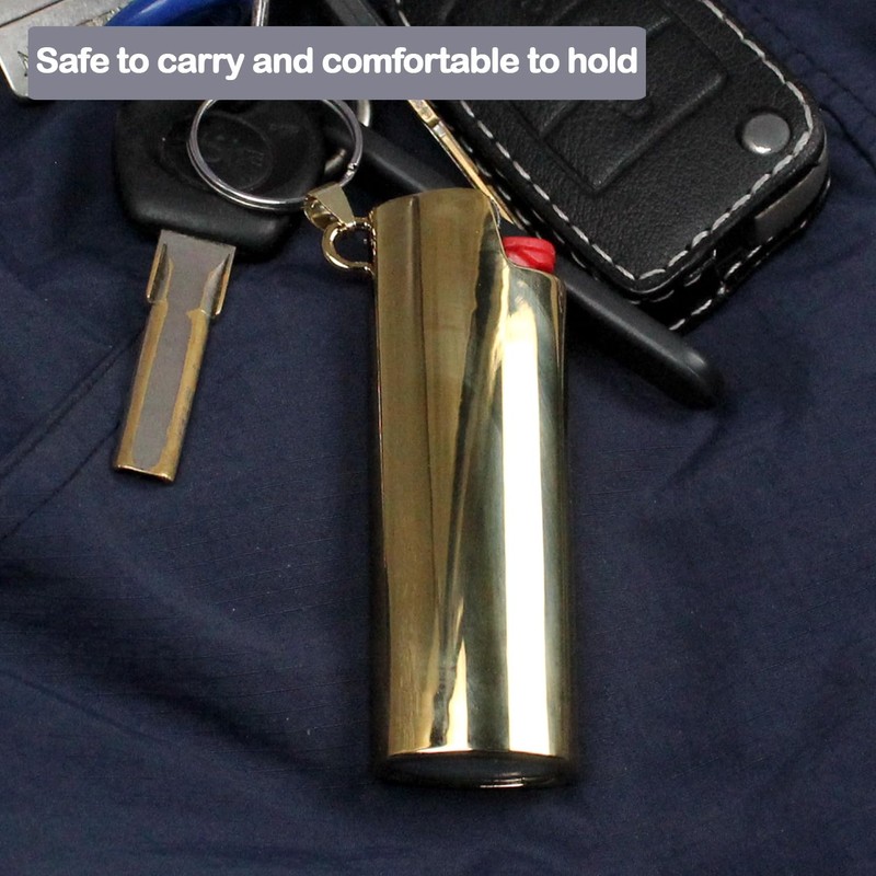 Metal J6 Lighter Case Cover Reusable for Bic Regular lighters
