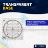 Five Oceans One-Arm Protractor for Navigations Charts - Nautical Protractor,