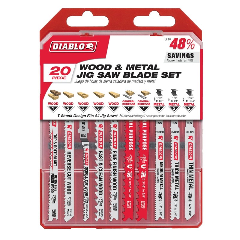Diablo Jig Saw Blade Set for Wood, Metal and Plastics