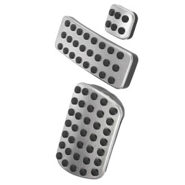 MACHSWON 3Pcs Car Anti-Slip Brake Gas Foot Pedal Pads for Me-rced-es-Benz Stainless Steel Accelerator Pedal Covers