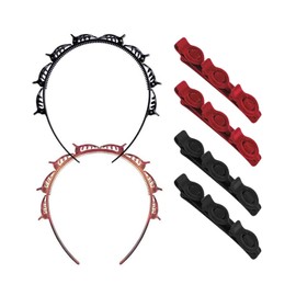 UYRVAPE 4pcs Bangs Hairstyle Hairpin, Hairstyle Aid Headband with Clips, Hair Pins Hairdressing Supplies, Headband Hair Accessories Hair Band, Hair Band with Clips, Twist Clip Headband