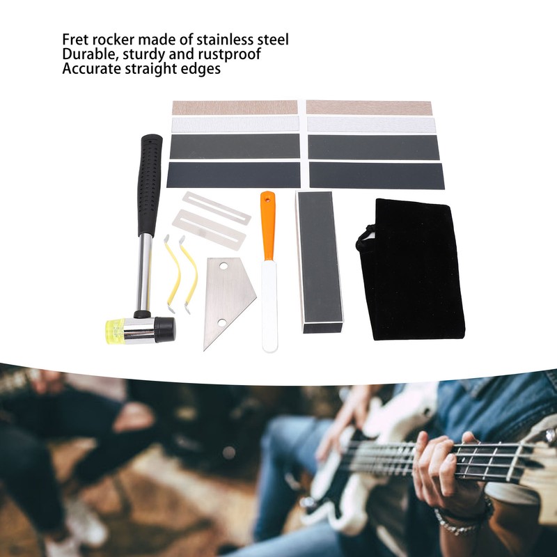 17Pcs Guitar Luthier Tool Set Kit Fret Installation Repair Tools