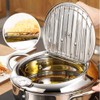 TAMUME 2.5 L Frying Pot with Stainless Steel Lid and