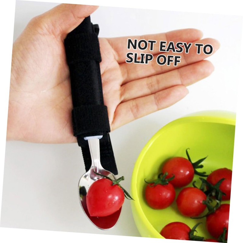 SAFIGLE 2pcs Weighted Utensils Adaptive Cuff Elder Eating Assistance Cutlery