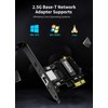 PCIe Network Card, GiGaPlus 2500Mbps Ethernet Interface Adapter, with Realtek