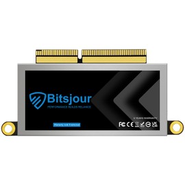 Bitsjour 256GB NVMe SSD for MacBook Pro A1708 2016 2017 Non-Touch Bar, 22+34 Pins Original Interface, M.2 PCIe 3.0 3D NAND TLC Internal Hard Drive Replacement for Performance Upgrade, mac OS Preloaded