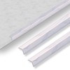 3 Pcs 49" Wall Corner Protector Trim, White Marble Grain