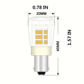 JOMITOP BA15S Led light Bulb 3000K 3W AC12V/DC12-24V 1156 1141 S8 Bayonet Base Non-Dimmable Waterproof Lamp CRI80 Warm White Pack of 4