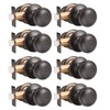 GOBEKOR 8 Pack Oil Rubbed Bronze Passage Door Knobs Round