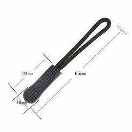 24PCS Black Zipper Pulls, Zipper Pull Replacement, Zipper Extension, Zipper Tags, Non Slip Zipper Tags for Backpacks, Jackets, Traveling Cases