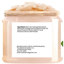 Geranium + Pecan Body & Foot Scrub 10 oz - a refreshing exfoliating experience, leaving your skin feeling smooth, soft, and revitalized - The best stocking stuffer.