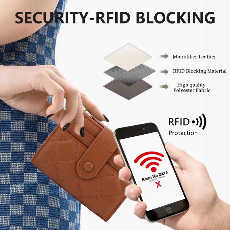 Linpr Small Wallet Women, Bifold RFID Blocking Card Holder for