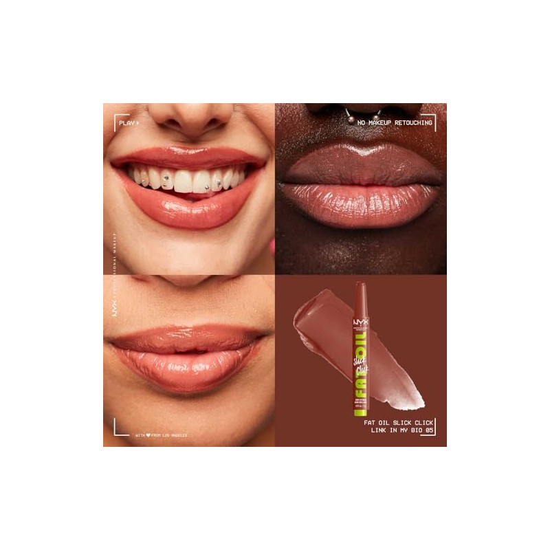 NYX Professional Makeup, Fat Oil Slick Stick, Brillo de Labios,