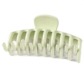 Big Hair Claw Clips 4.33 Inch Nonslip Large Claw Clip for Women Thin Hair, 90's Strong Hold Hair Clips for Thick Hair - Light Green