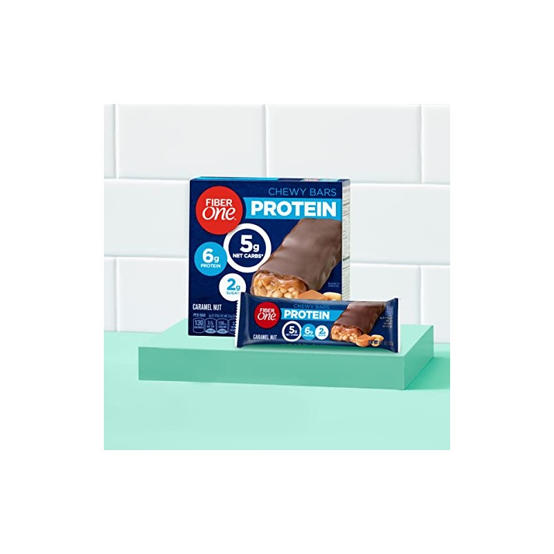 Fiber One Protein Barras masticables, nuez de caramelo
