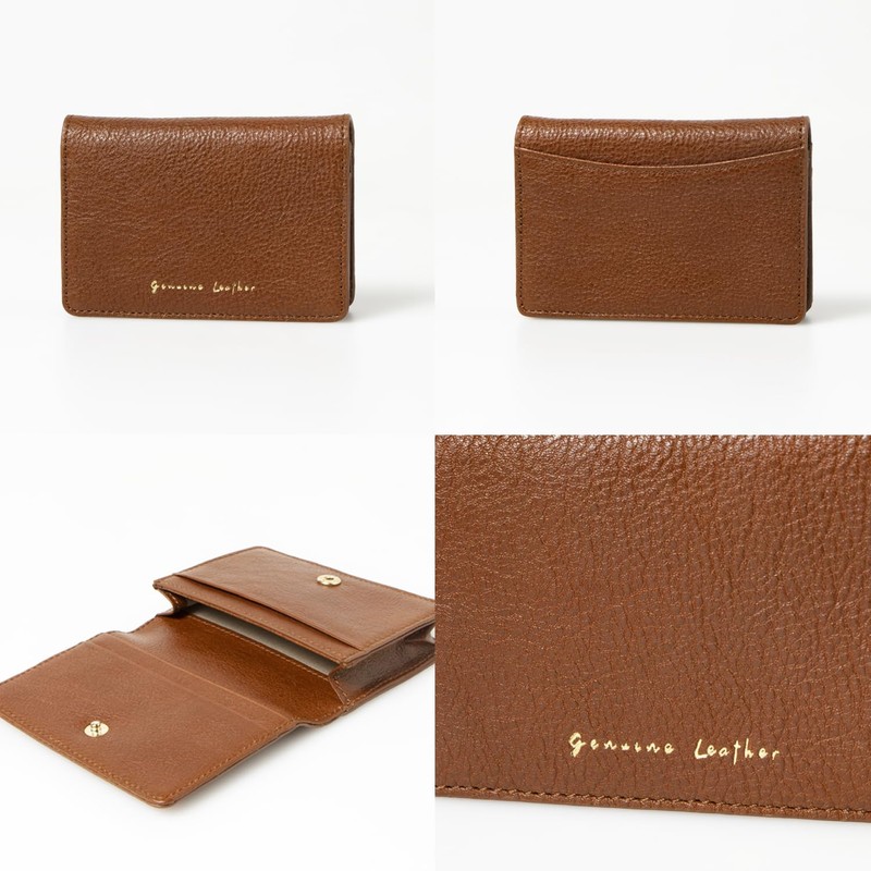 [G Genuine Leather] Natural Milling Leather Card Case, Camel