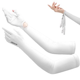 Liim Women's Arm Cover, UV Protection, Cool, Long, Full Coverage to Fingertips, Flip Specification, Sun Protection, UPF 50+, Sweat Absorbent, Quick Drying, UV Protection, For Sports, Driving, Bicycle
