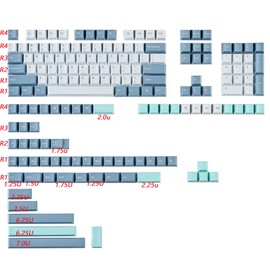 PBT shoko - Teclas personalizadas, 168 teclas de perfil de cerezo doble juego de tapas japonesas para teclado mecánico 60%/64/84/108 Cherry / Gateron MX ISO